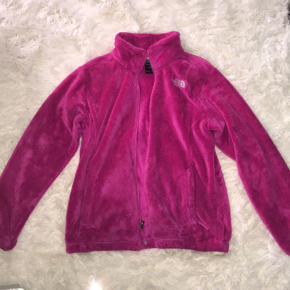 Pink North Face Zipper Jacket